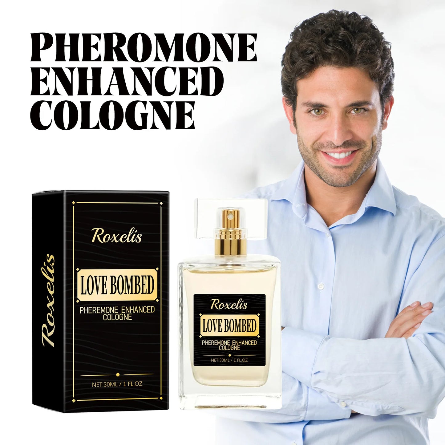 Roxelis 30ml Man Pheromone Cologne Perfume Dating Attract Flirting Long Lasting Scent Gentlemen Charm Body Fresh Perfume Spray