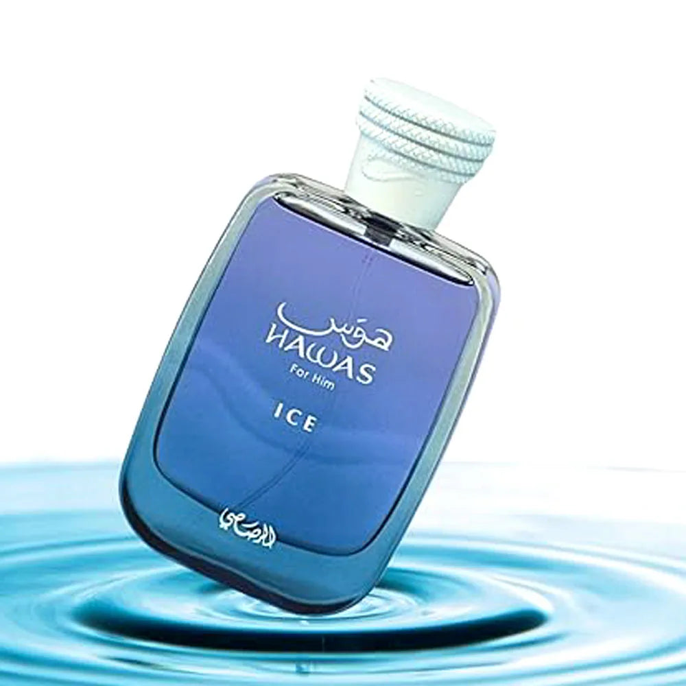 RASASI Hawas Ice Eau De Parfum Spray For Men 3.4 Oz Alcohol-Free Fragrance Ideal Lover Gifts For Lover Makeup & Perfume