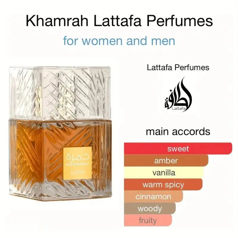 Lattafa-Khameah EDP For Men Unisex Perfume Long-Lasting Spray 3.4Oz Elegant Spicy Fragrance Warm Note Of Premium Masculine Scent