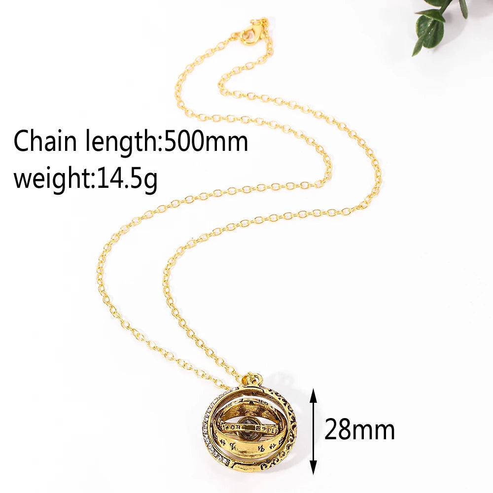 Openable Rotatable Astronomical Ball Projection Necklace 100 Language I Love You Pendant Necklace for Women Men Choker Jewelry