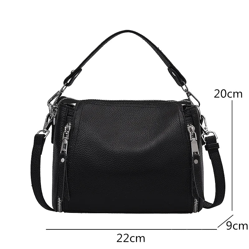 100% Genuine Leather Women Handbags Cowhide Women Shoulder bag Fashion Luxury Ladies Messenger Bags High Quality Female Tote bag