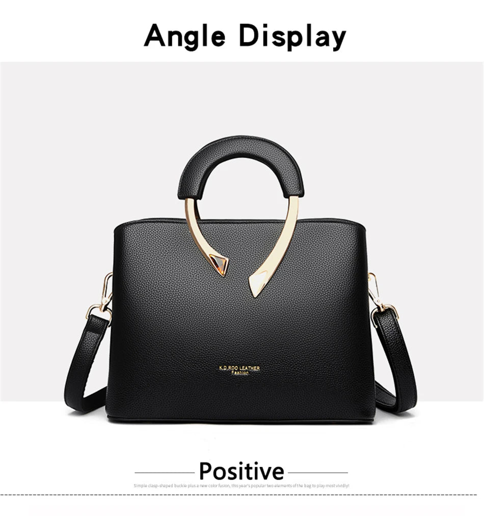 GENUINE VANDERWAH High Quality Leather Casual Tote Luxury Handbags Women Bags Designer Shoulder Crossbody Bags for Women 2024