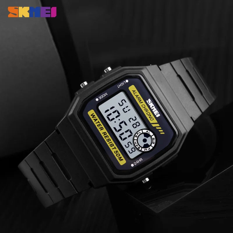 SKMEI Women Fashion Sport Watch Wristwatch Alarm Digital Girls Watches Waterproof PU Strap Alarm Clock Relogio Feminino 1413