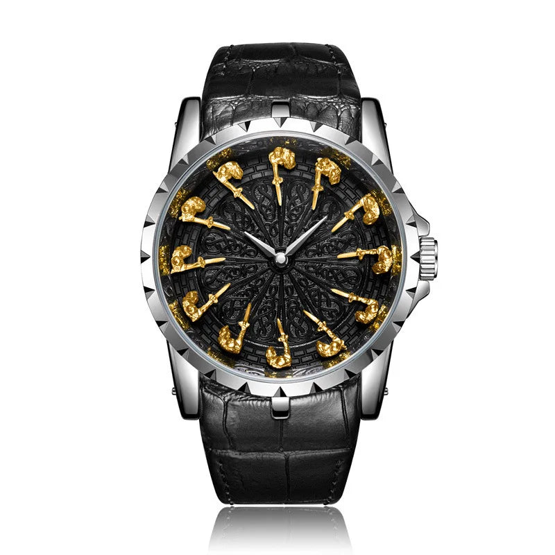 UTHAI CQ312 Medieval style men's waterproof twelve knight quartz watch and the best choice for gift giving occasions