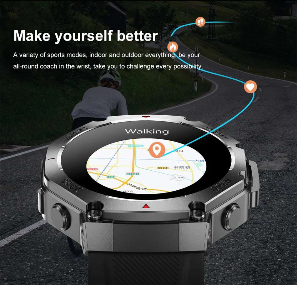 2025 New LED Smart Watch Men's HD AMOLED Bluetooth Call Waterproof Smartwatch Heart Rate Monitoring Women's Health Smart Watches