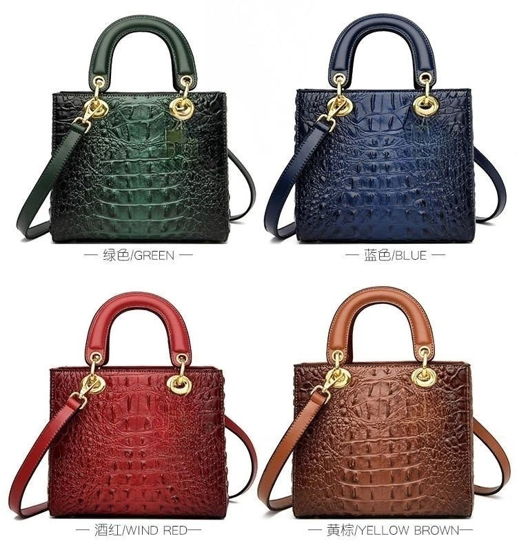 High Quality Luxury Brand Designer Leather Handbags Shoulder Bag For Women Hand Bag Crocodile Totes Purses Ladies Messenger Bags