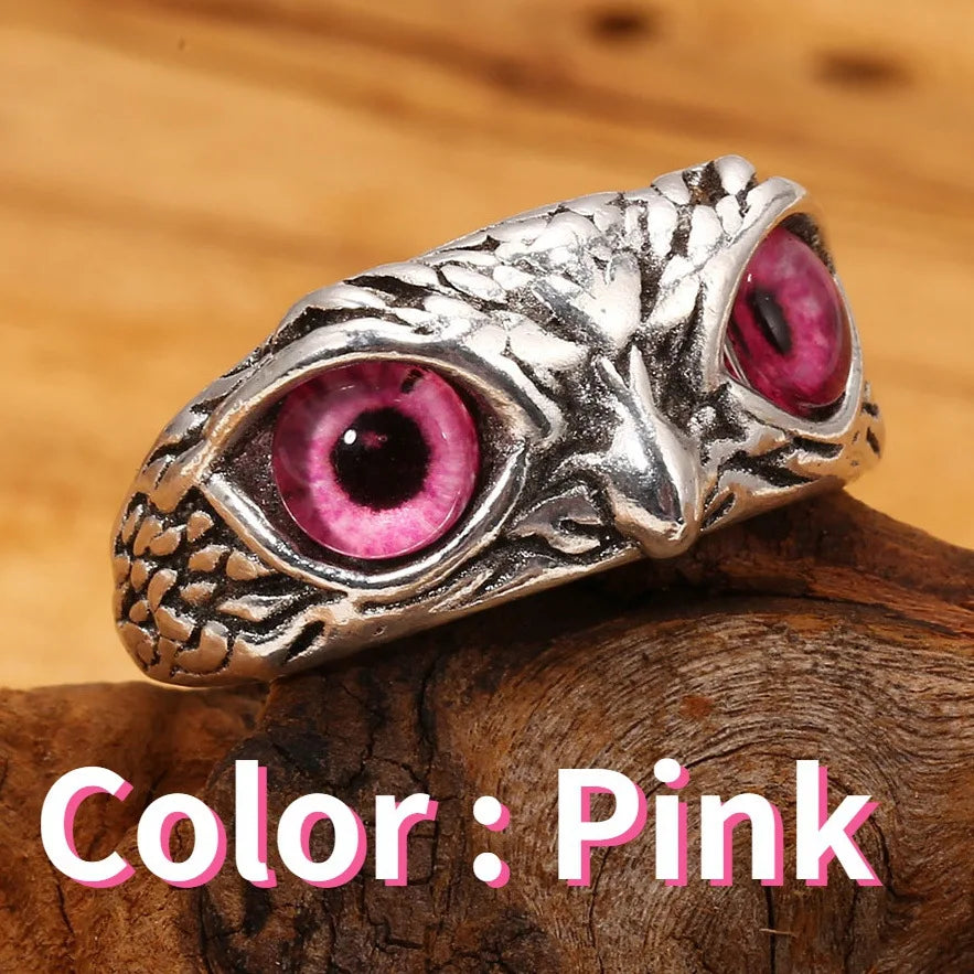 Fashion Charm Vintage Owl Ring for Men Women Cute Animals Owl Youth Gothic Rings Jewelry Accessories Gifts