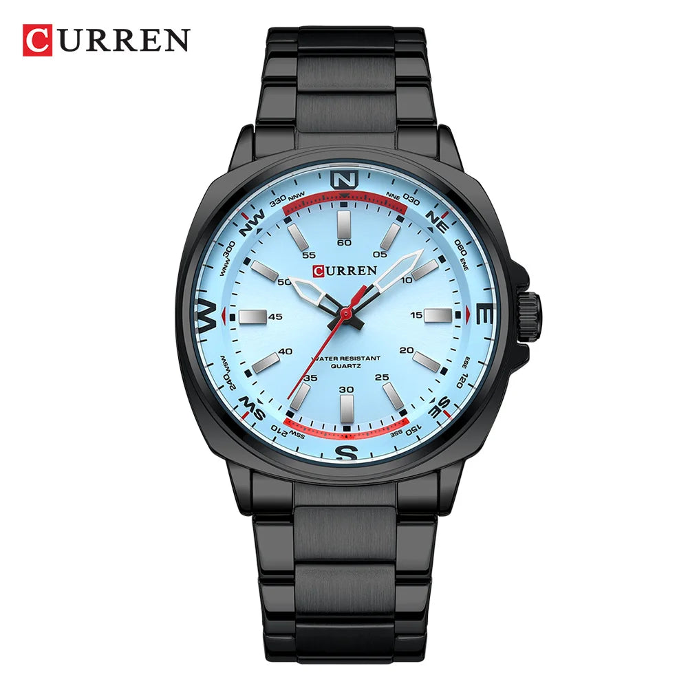 CURREN Brand Quartz Watch For Men Waterproof Sport Military Watches Mens Business Stainless Steel Wristwatch Male Clock