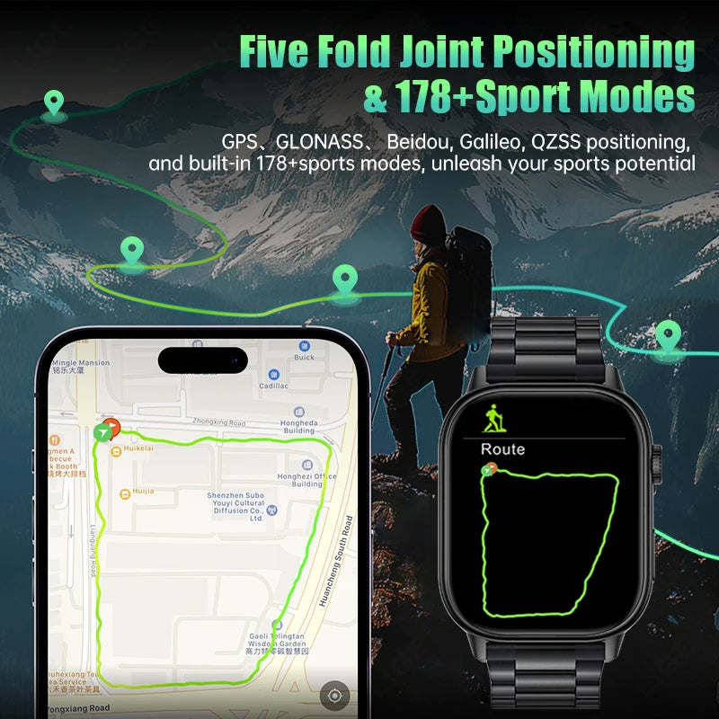 New For Huawei GPS Tracker Smart Watch Men Compass Military Outdoor Sport Watch 2.01'' HD Screen Waterproof Women Smartwatch Man