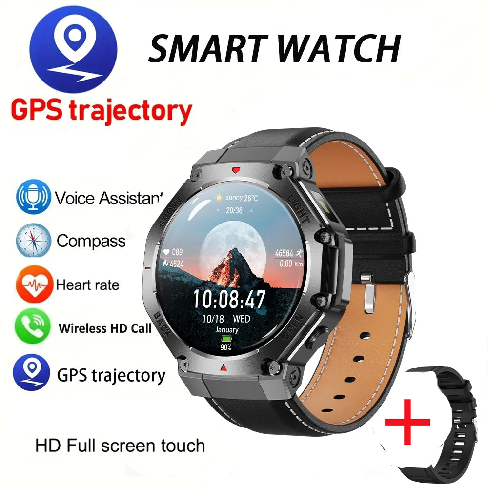 2025 New LED Smart Watch Men's HD AMOLED Bluetooth Call Waterproof Smartwatch Heart Rate Monitoring Women's Health Smart Watches