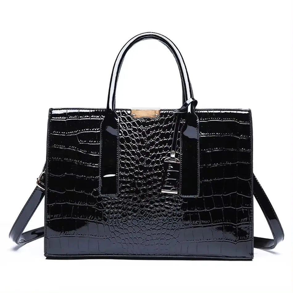 Brand Leather 3 Layers Alligator Crossbody Bag for Women Female Shoulder Messenger Sac Luxury Designer Ladies Handbags