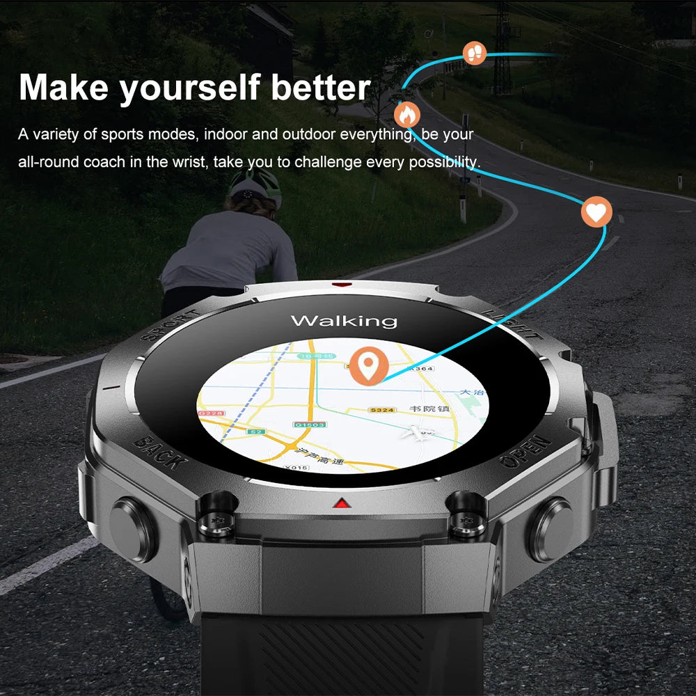 2025 New LED Smart Watch Men's HD AMOLED Bluetooth Call Waterproof Smartwatch Heart Rate Monitoring Women's Health Smart Watches