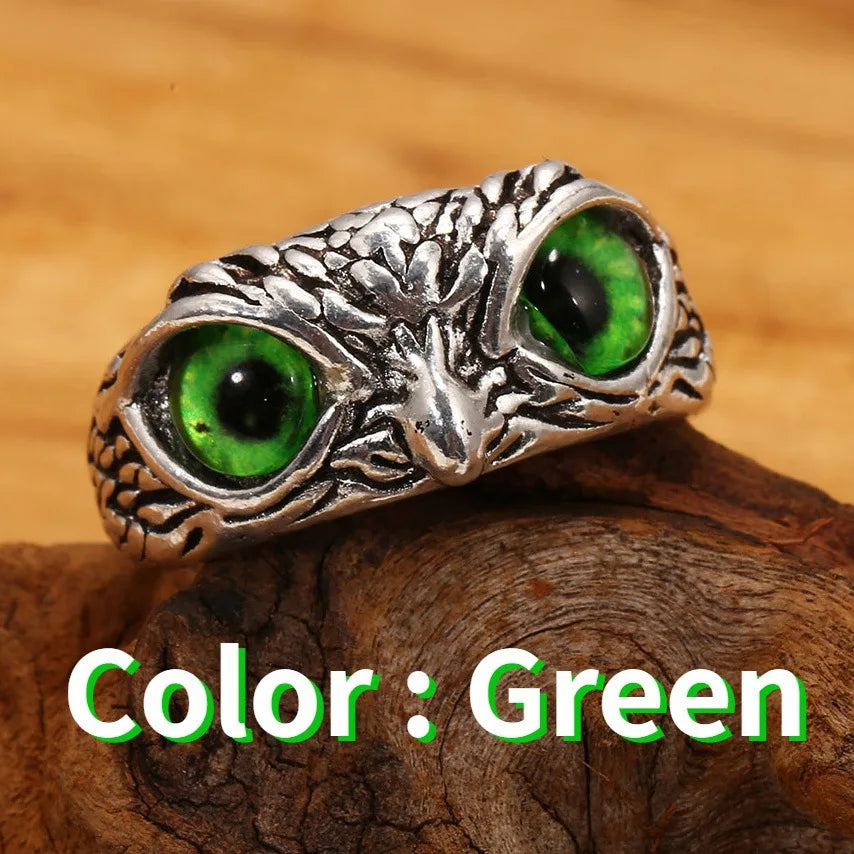 Fashion Charm Vintage Owl Ring for Men Women Cute Animals Owl Youth Gothic Rings Jewelry Accessories Gifts