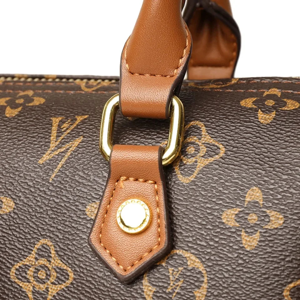 Women's Luxury Crossbody Bag 2024 Hot Selling New Fashion Retro Printed Handbag High Quality PU Leather Boston Shoulder Bag Tote