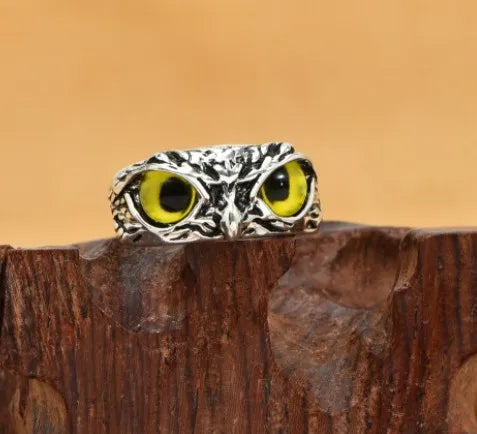 Fashion Charm Vintage Owl Ring for Men Women Cute Animals Owl Youth Gothic Rings Jewelry Accessories Gifts