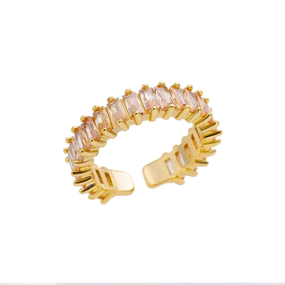 316L Stainless Steel Rings for Women Gold Color Never Fade Luxury Classic rings Adjustable Rock Ring Aesthetic Jewelry Gift