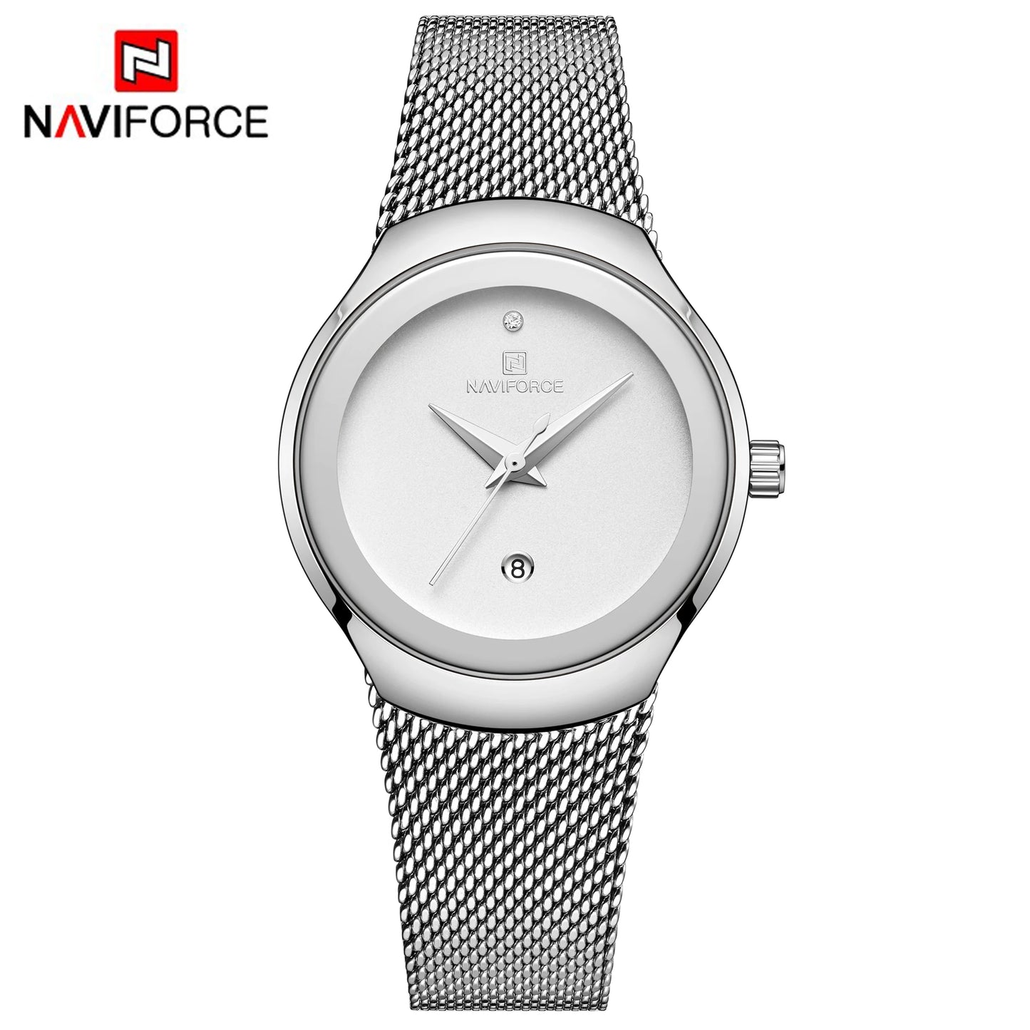 NAVIFORCE Watch Women Fashion Dress Quartz Watches Lady Stainless Steel Waterproof Wristwatch Simple Girl Clock Relogio Feminino