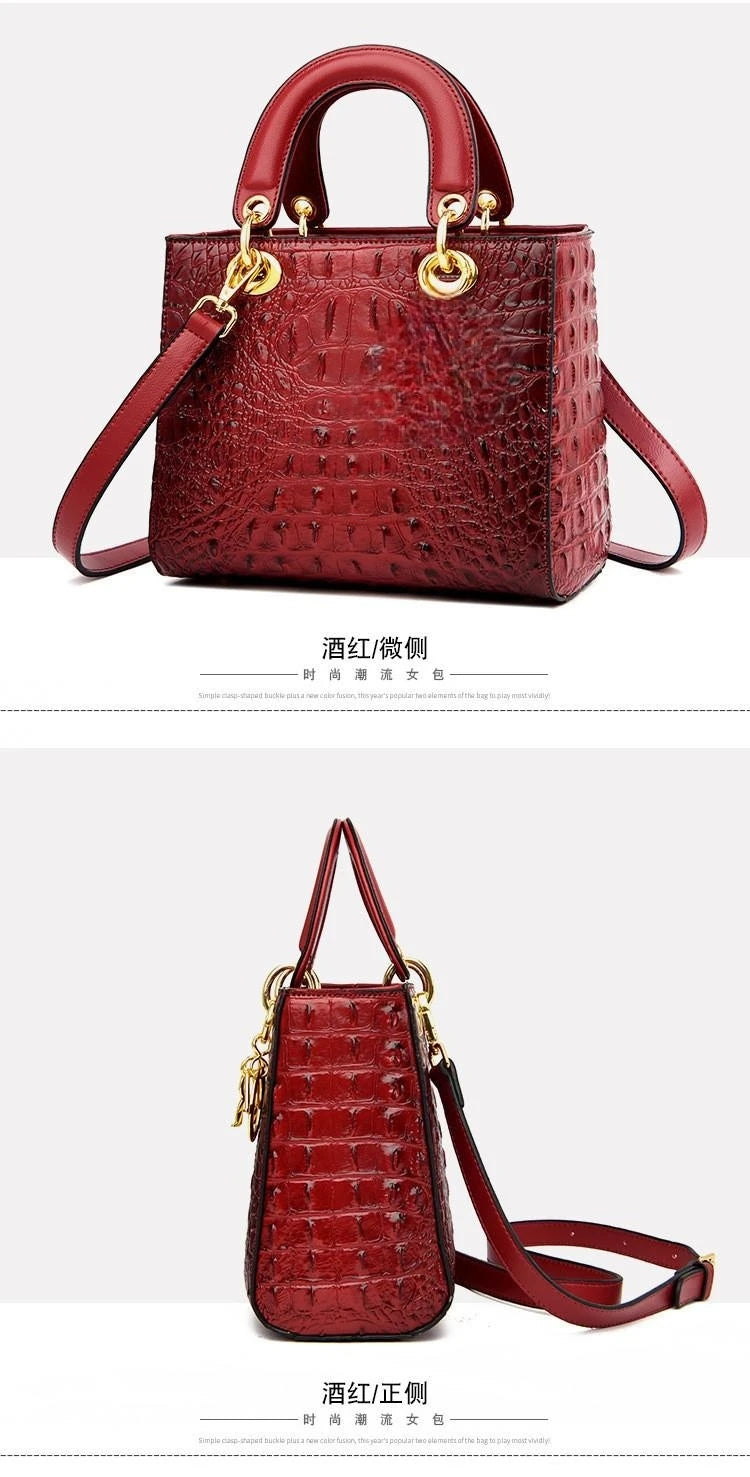 High Quality Luxury Brand Designer Leather Handbags Shoulder Bag For Women Hand Bag Crocodile Totes Purses Ladies Messenger Bags