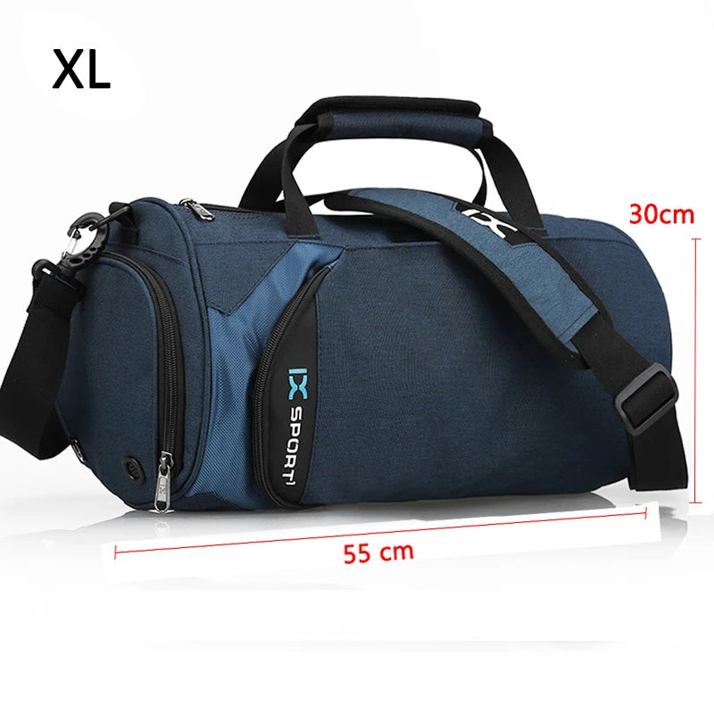 IX Large Gym Bag Fitness Bags Wet Dry Training Men Yoga For Shoes Travel Shoulder Handbags Multifunction Work Out Swimming Bag