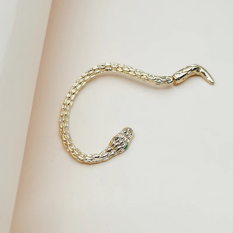 Vintage Snake Wrap Ear Hook Stainless Steel Earrings for Women Gothic Accessories Clip on Earrings Women's Trend Earrings 2022