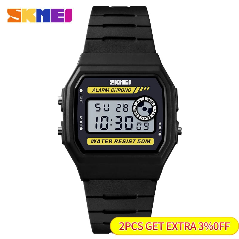 SKMEI Women Fashion Sport Watch Wristwatch Alarm Digital Girls Watches Waterproof PU Strap Alarm Clock Relogio Feminino 1413