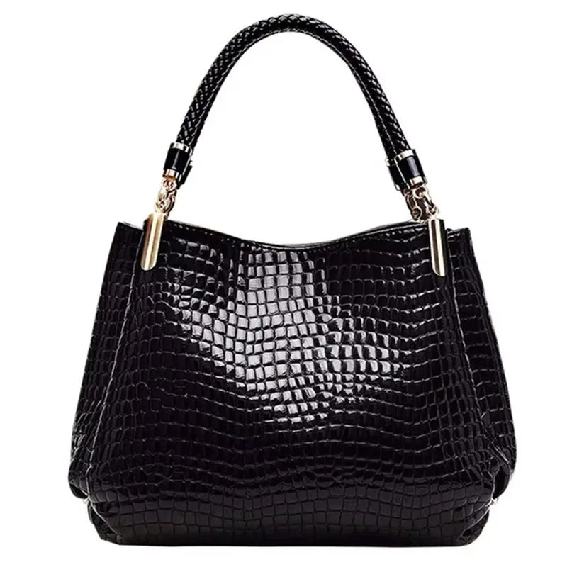 Brand Leather 3 Layers Alligator Crossbody Bag for Women Female Shoulder Messenger Sac Luxury Designer Ladies Handbags