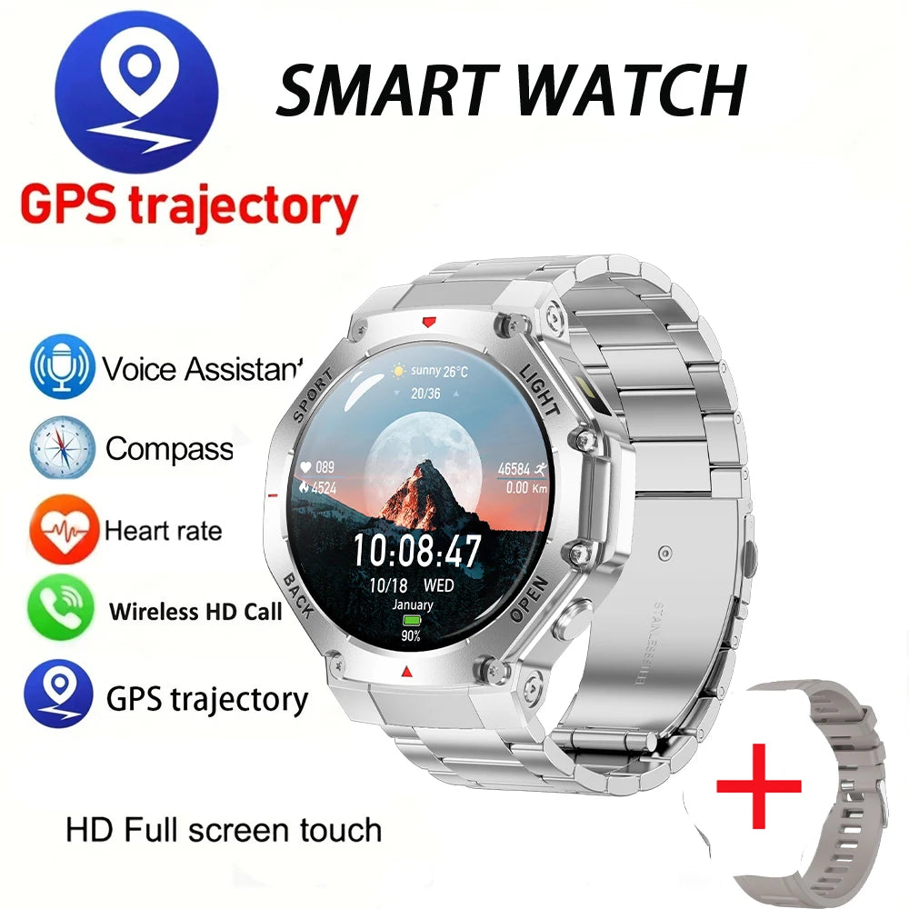 2025 New LED Smart Watch Men's HD AMOLED Bluetooth Call Waterproof Smartwatch Heart Rate Monitoring Women's Health Smart Watches