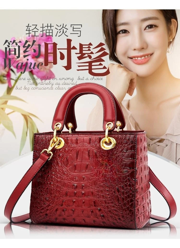 High Quality Luxury Brand Designer Leather Handbags Shoulder Bag For Women Hand Bag Crocodile Totes Purses Ladies Messenger Bags