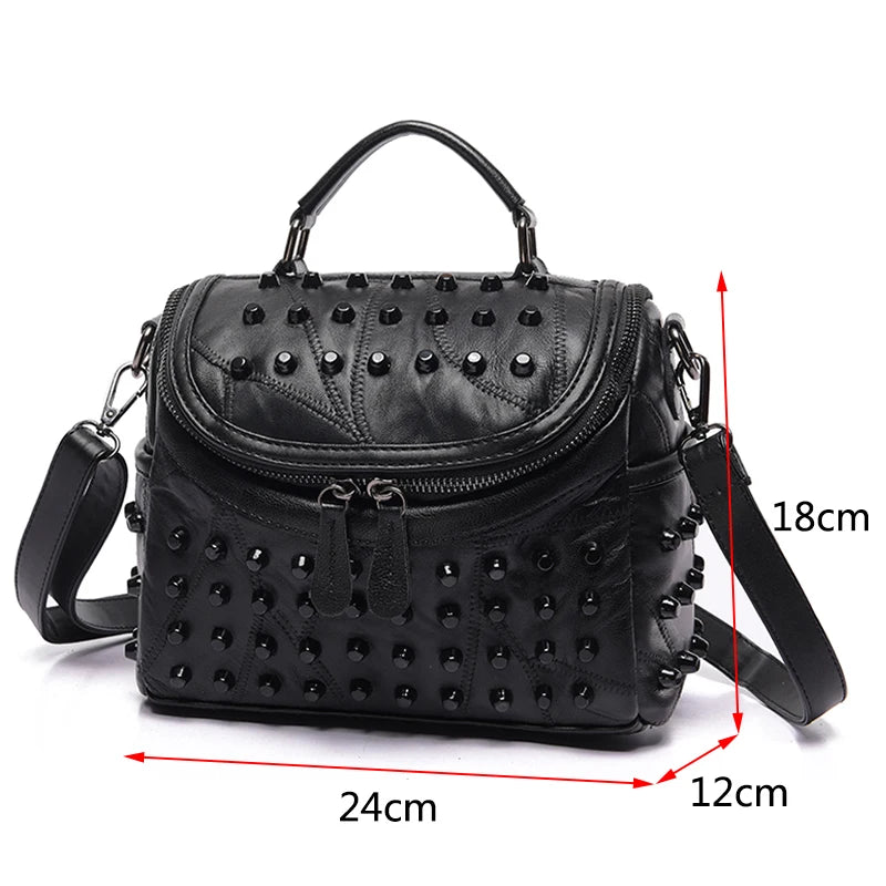 2023 Luxury Women Genuine Leather Bag Sheepskin Messenger Bags Handbags Famous Brands Designer Female Handbag Shoulder Bag Sac