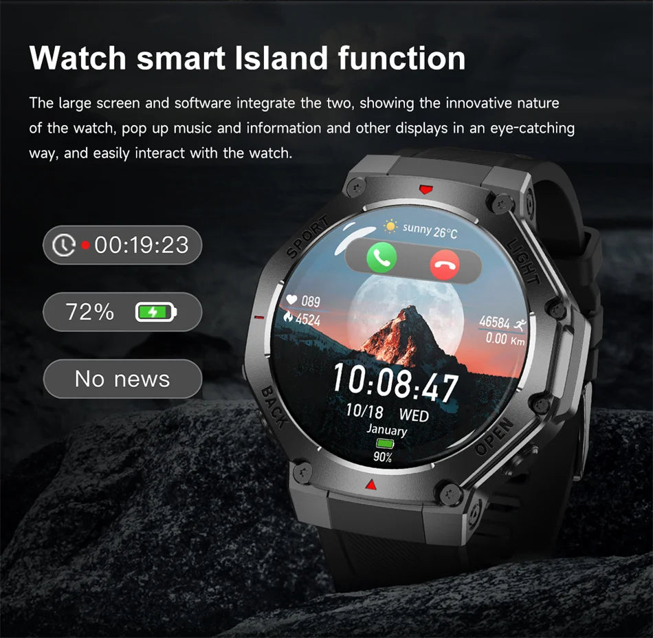 2025 New LED Smart Watch Men's HD AMOLED Bluetooth Call Waterproof Smartwatch Heart Rate Monitoring Women's Health Smart Watches