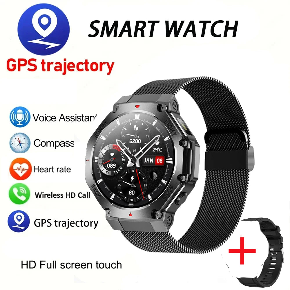 2025 New LED Smart Watch Men's HD AMOLED Bluetooth Call Waterproof Smartwatch Heart Rate Monitoring Women's Health Smart Watches