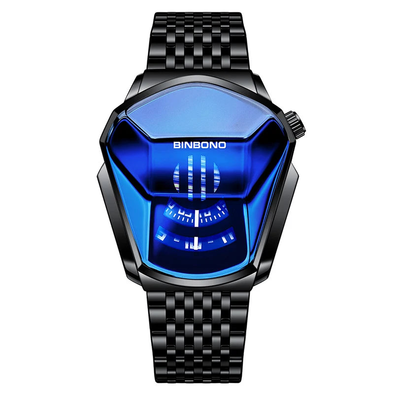 UTHAI H137 New Men's Quartz Watch Fashion Light Luxury Locomotive Concept Style Men's Watch Glow Calendar Small Three Needle