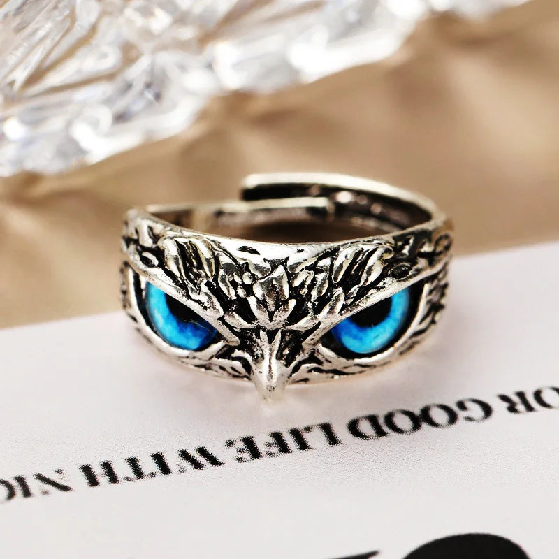 Fashion Charm Vintage Owl Ring for Men Women Cute Animals Owl Youth Gothic Rings Jewelry Accessories Gifts