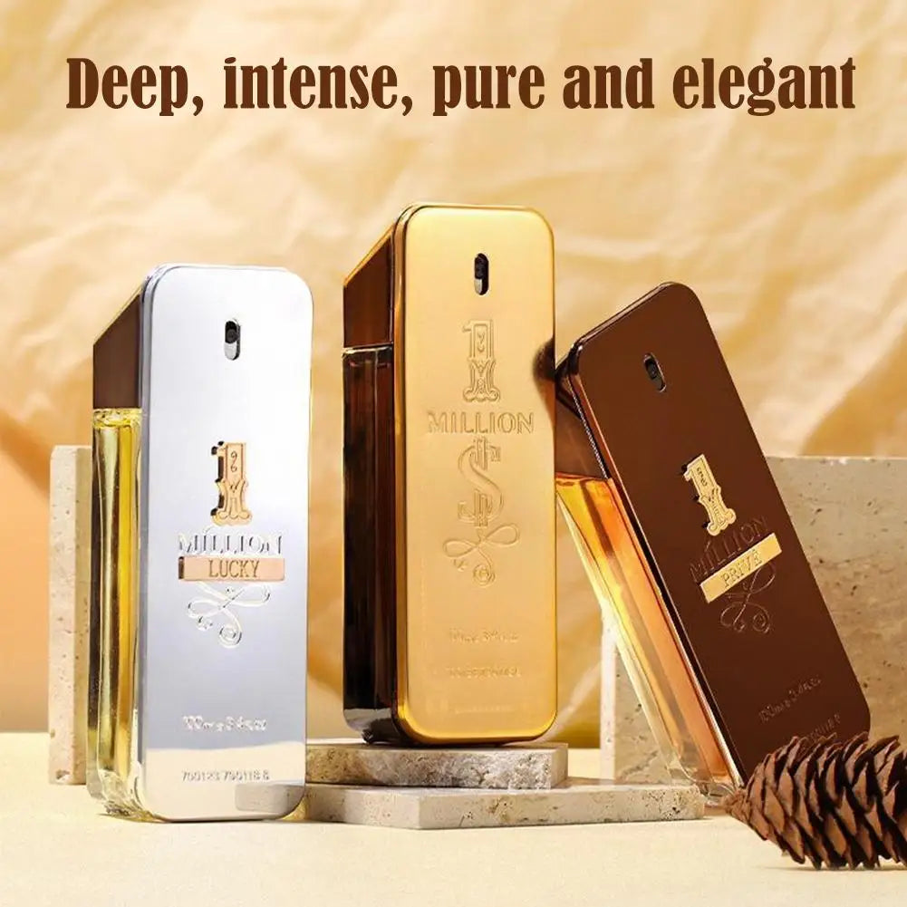 Golden Millionaire Perfume Wood Leather Note Charming Men's Perfume Deep Aroma Male Fragrance 100ml