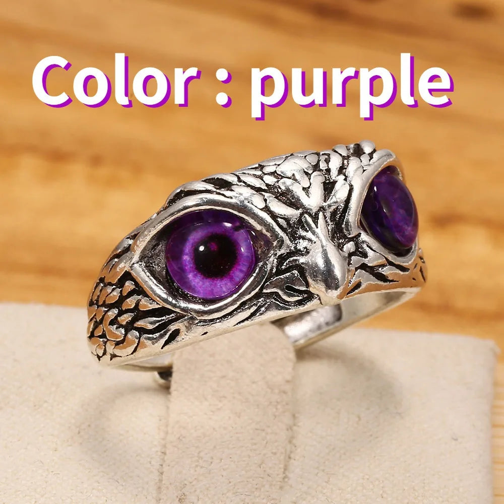 Fashion Charm Vintage Owl Ring for Men Women Cute Animals Owl Youth Gothic Rings Jewelry Accessories Gifts