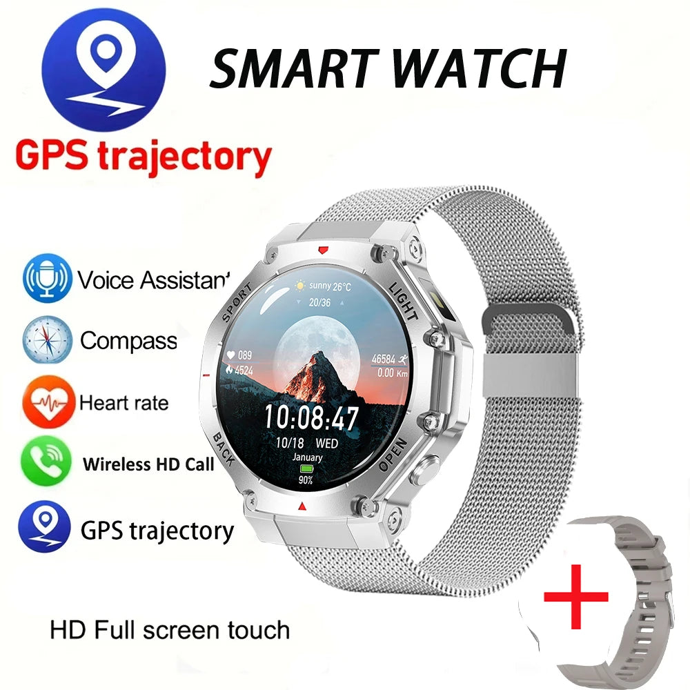 2025 New LED Smart Watch Men's HD AMOLED Bluetooth Call Waterproof Smartwatch Heart Rate Monitoring Women's Health Smart Watches