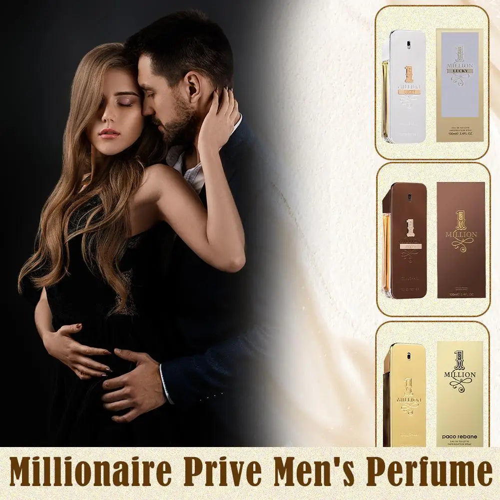 Golden Millionaire Perfume Wood Leather Note Charming Men's Perfume Deep Aroma Male Fragrance 100ml