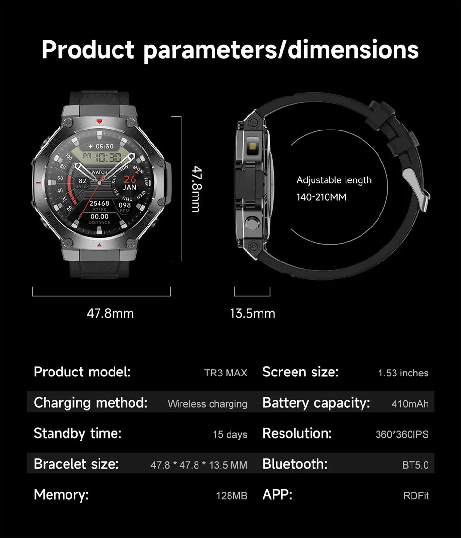 2025 New LED Smart Watch Men's HD AMOLED Bluetooth Call Waterproof Smartwatch Heart Rate Monitoring Women's Health Smart Watches