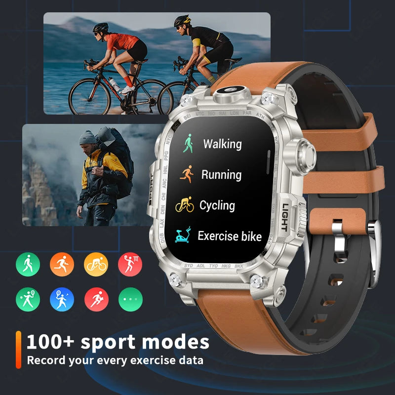 LIGE Smart Watch for Men Military Sports 3ATM Waterproof Watch Smart Heart Rate Monitor Electronic Watches Mens Smartwatch reloj