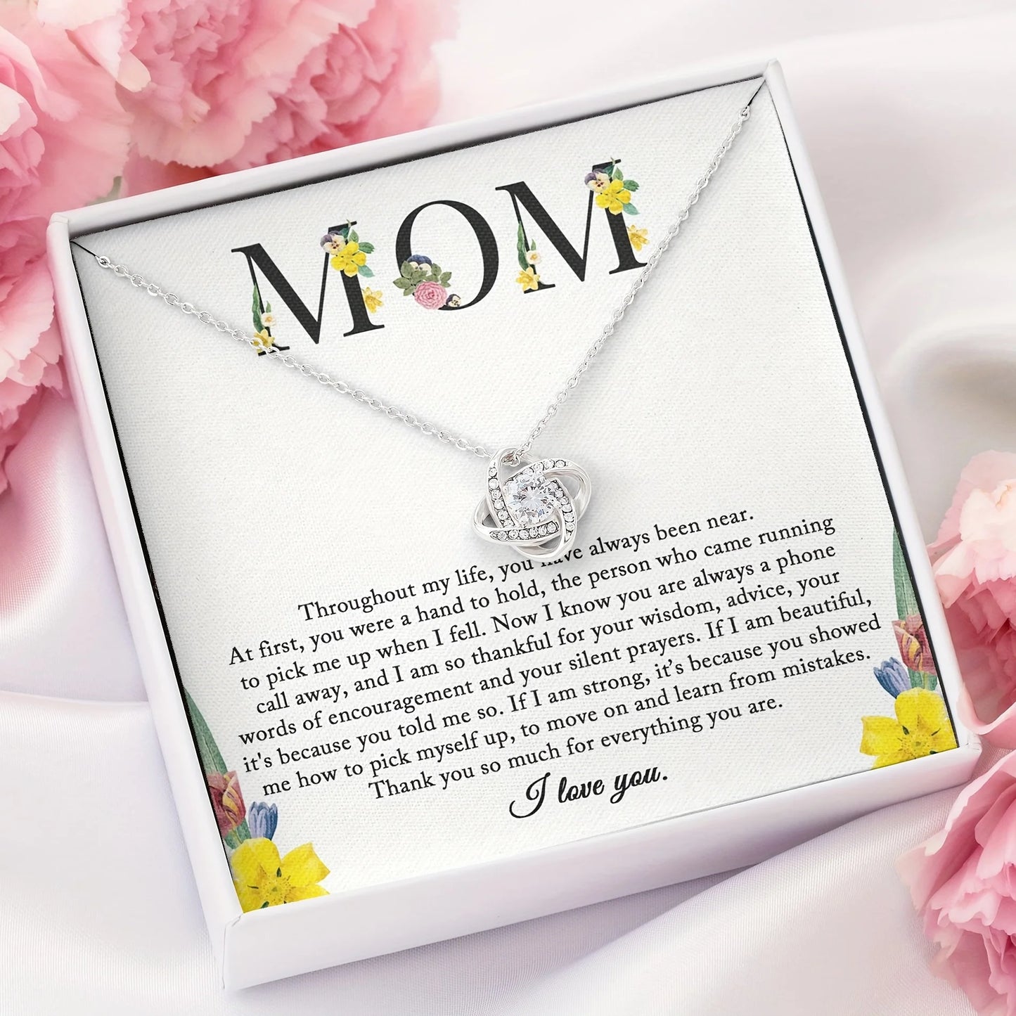 Sentimental To My Mom Necklace - Perfect Mom Gift From Daughter for Birthday, Mother's Day, Christmas - Show Your Love