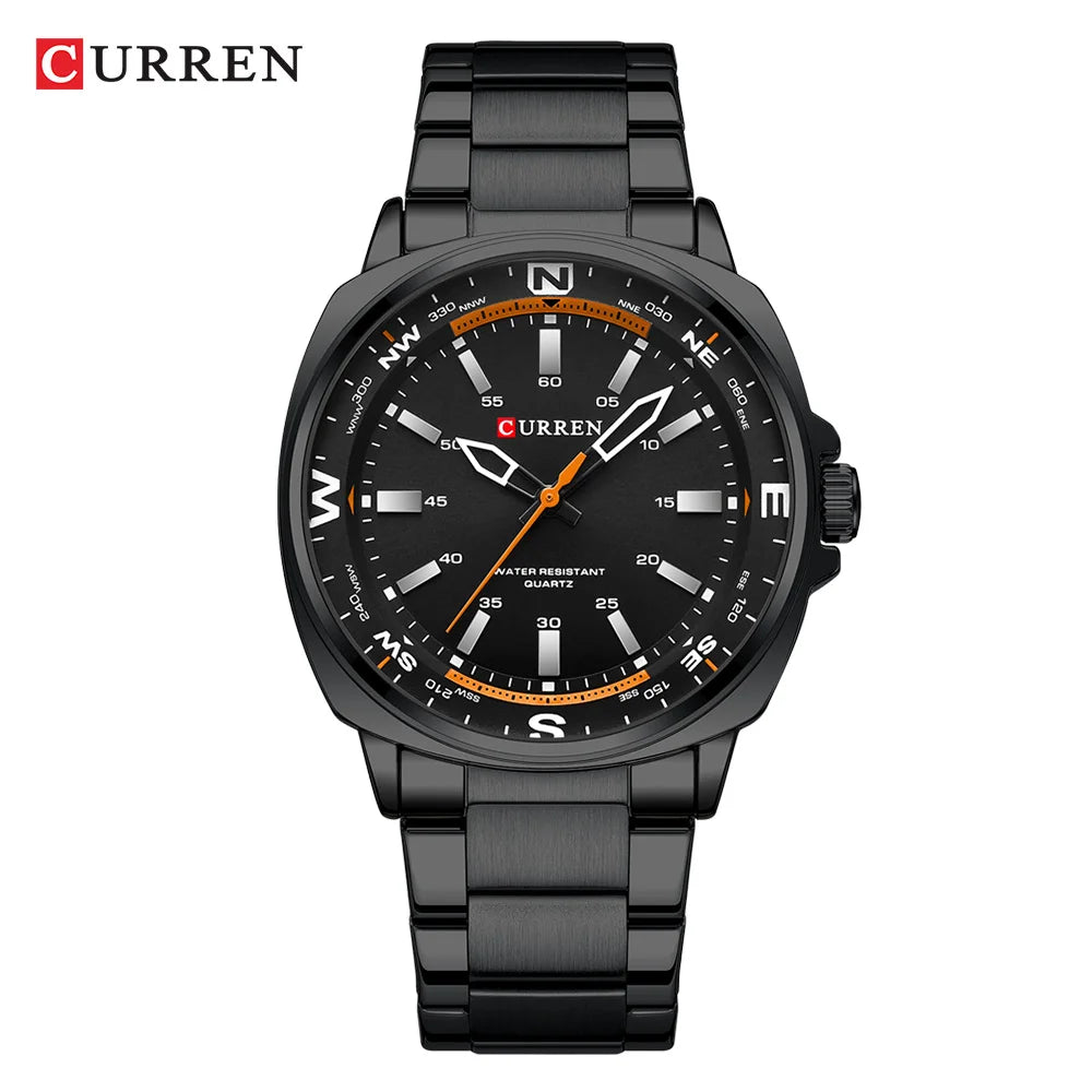 CURREN Brand Quartz Watch For Men Waterproof Sport Military Watches Mens Business Stainless Steel Wristwatch Male Clock