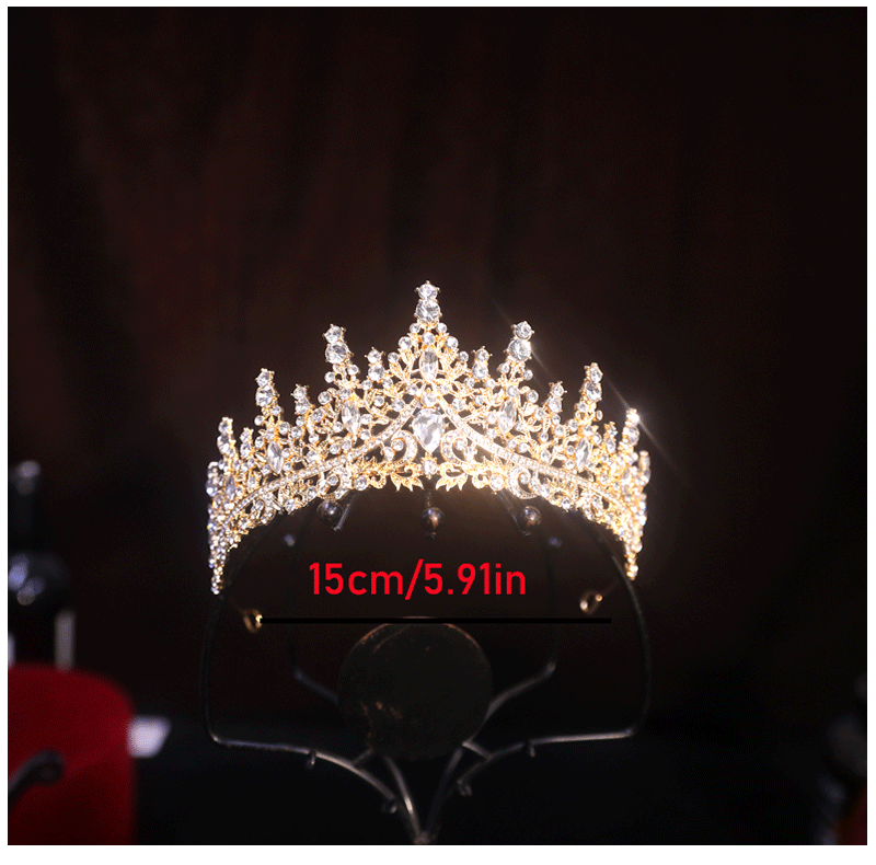 1pc Bridal Wedding Hair Accessory Crown Luxurious Rhinestone Ball Birthday Gift Fashionable Jewelry Headbands Bar Mitzvah Crown