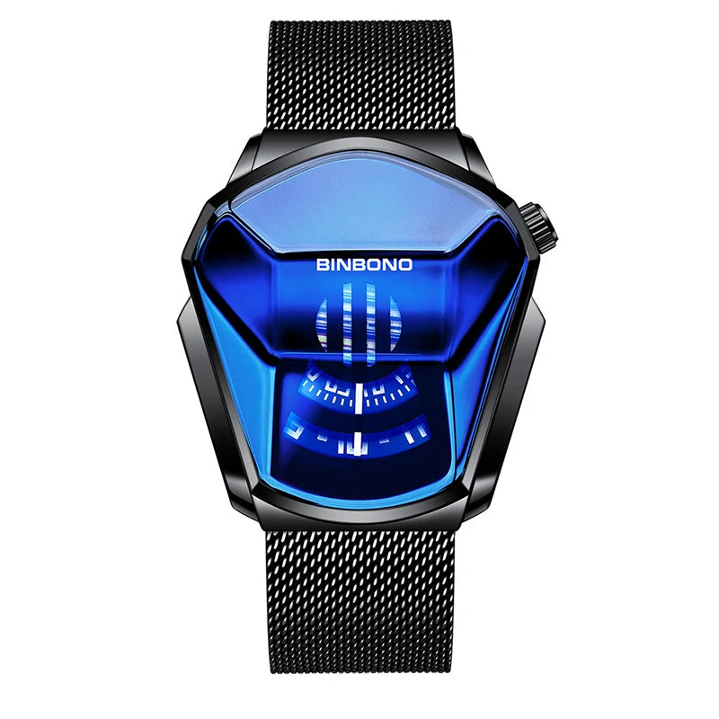 UTHAI H137 New Men's Quartz Watch Fashion Light Luxury Locomotive Concept Style Men's Watch Glow Calendar Small Three Needle