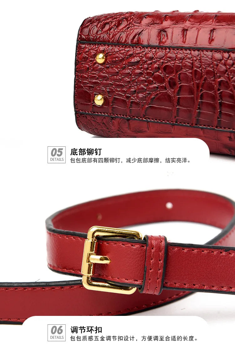 High Quality Luxury Brand Designer Leather Handbags Shoulder Bag For Women Hand Bag Crocodile Totes Purses Ladies Messenger Bags