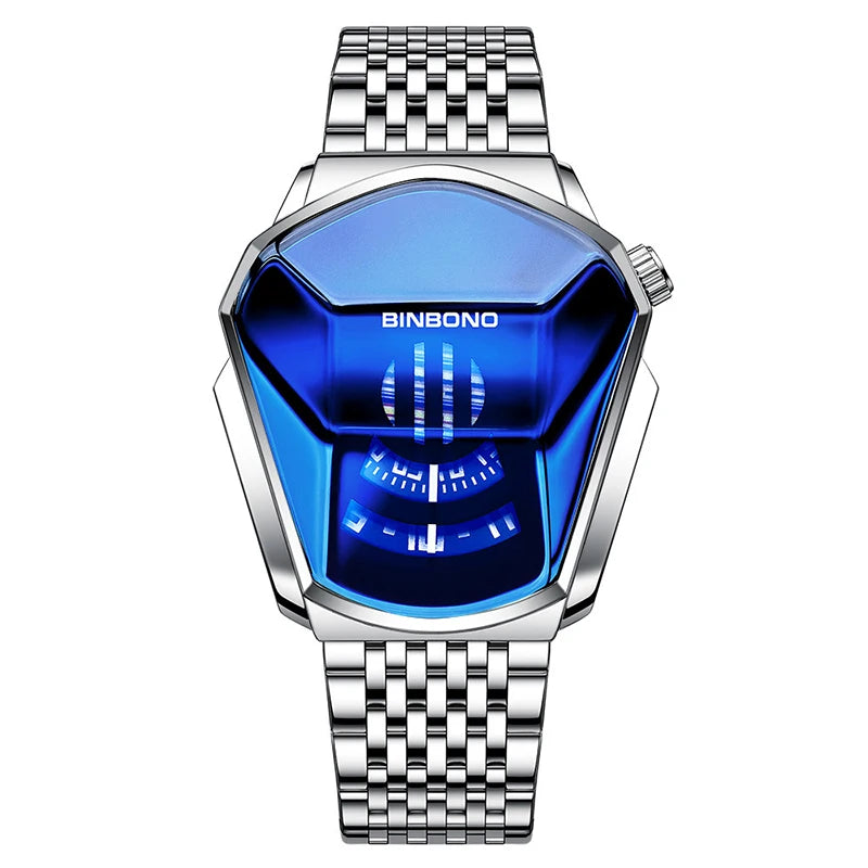 UTHAI H137 New Men's Quartz Watch Fashion Light Luxury Locomotive Concept Style Men's Watch Glow Calendar Small Three Needle