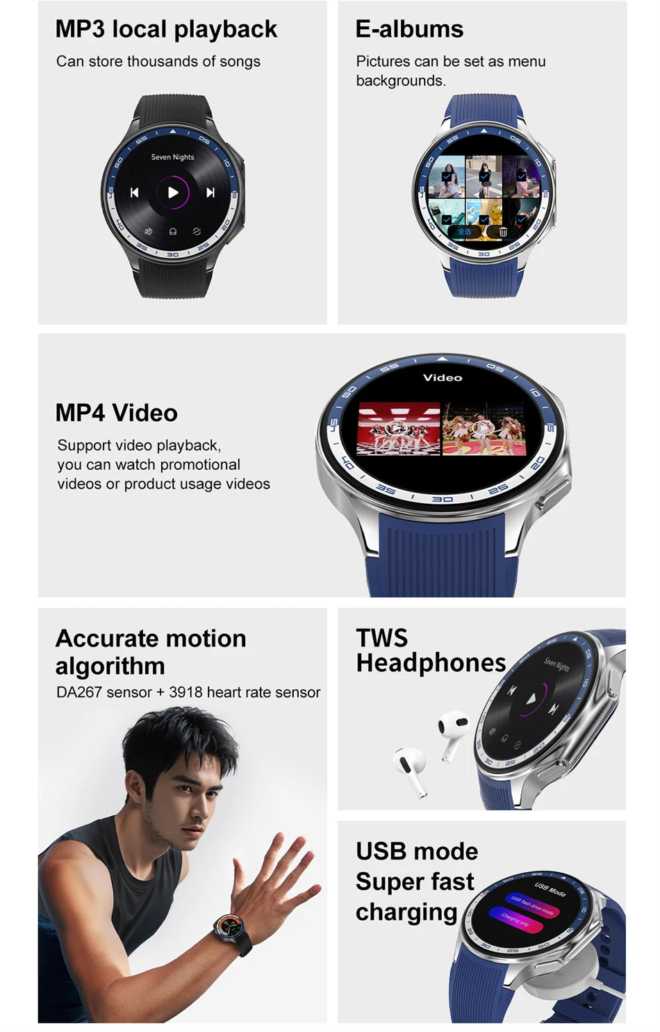 OPPO Watch X AMOLED 32GB Smartwatch Waterproof Men Smart Watch Bluetooth Call Connect Headphones TWS Music 3D UI Mode Video 2024