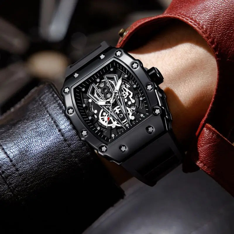 UTHAI BK131 Men's Sports Watch Fashion Luxury Brand European and American Style Barrel Waterproof Calendar Glow Quartz Watch