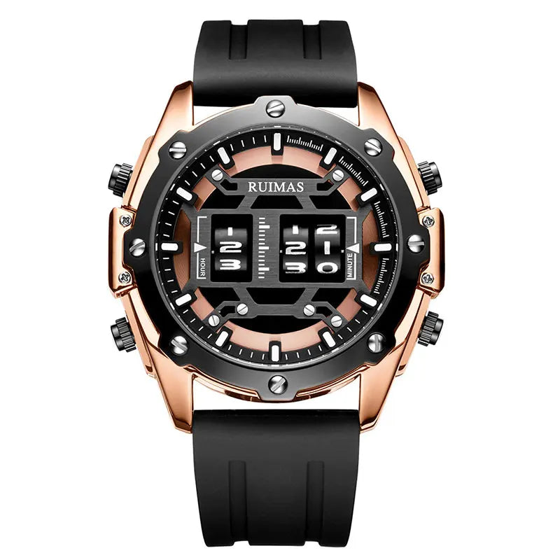 RUIMAS Luxury Roller Digital Quartz Watches Men Waterproof Wristwatch Top Brand Military Sports Watch Man Relogios Masculino 553