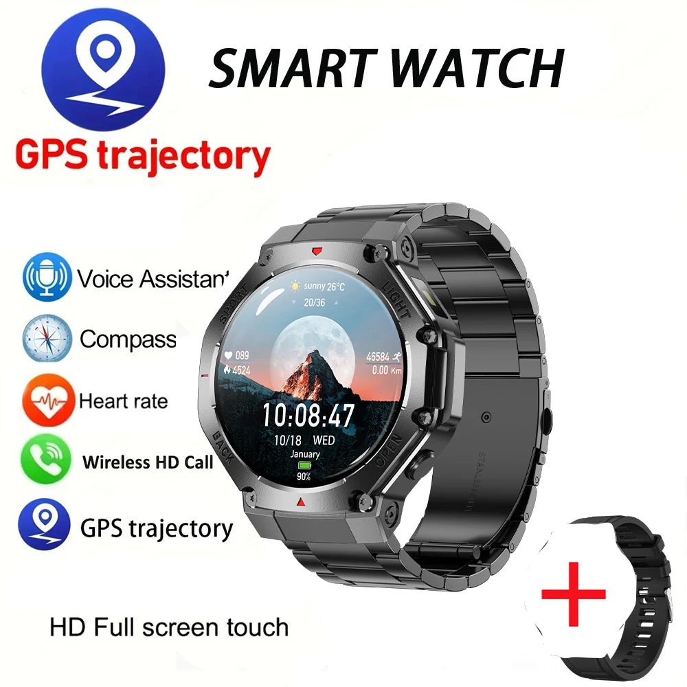 2025 New LED Smart Watch Men's HD AMOLED Bluetooth Call Waterproof Smartwatch Heart Rate Monitoring Women's Health Smart Watches