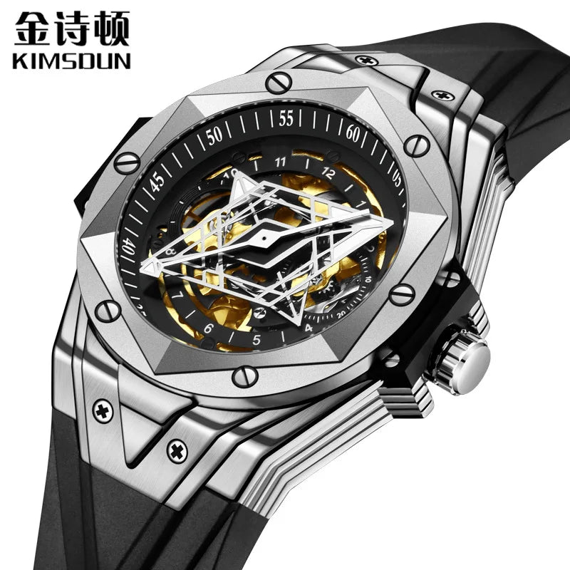 2025 New Luxury Brand Men's Fully Automatic Mechanical Watch Brand Sports Men's Mechanical Watch Fashion Sapphire Waterproof Automatic Time Code